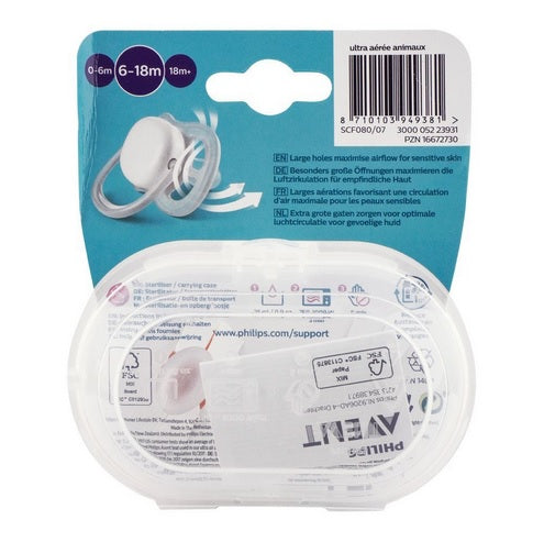 Philips Avent Ultra Air 6-18M Pacifier (SCF080/07)