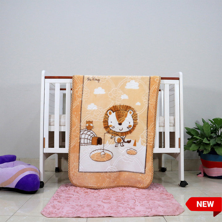 Kitten Cot Cloudy Baby Blanket Peachy Keen