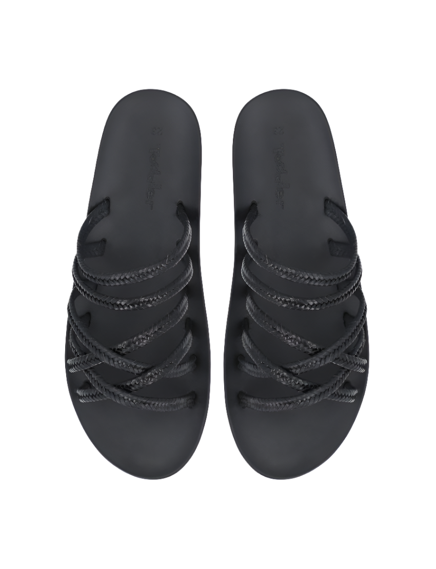 Criss-Cross Slippers Black for Girls