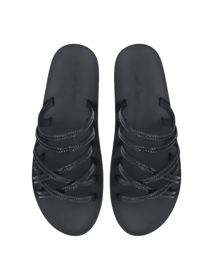 Criss-Cross Slippers Black for Girls