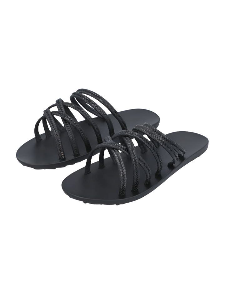 Criss-Cross Slippers Black for Girls