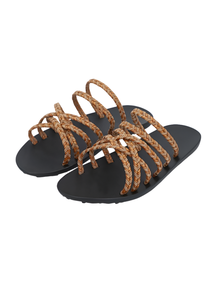 Criss-Cross Slippers Brown for Girls