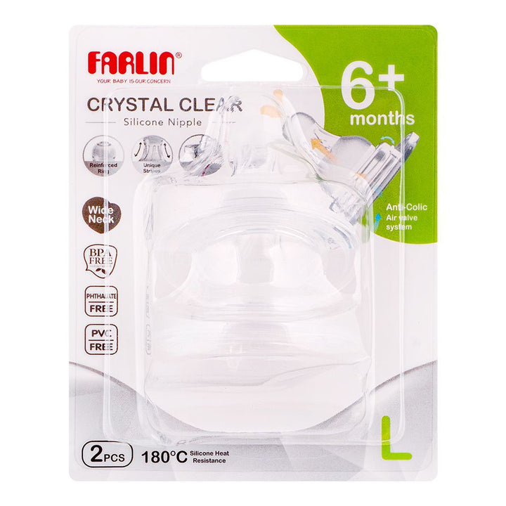 Zubaida's Farlin Nipple For Wide-Neck Bottle (Pk-2) - AC-22005-L