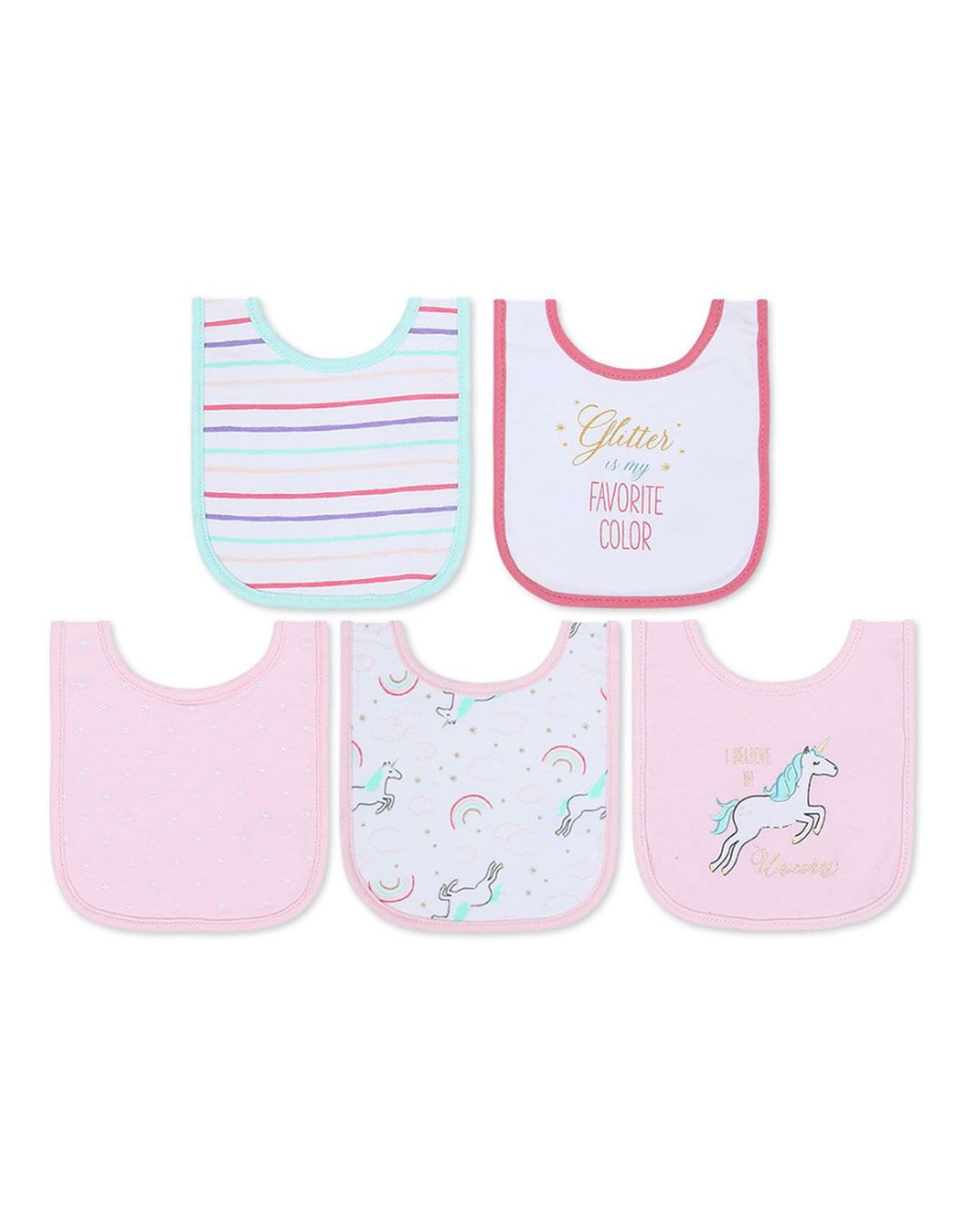 Zubaida's Soft, Absorbent & Adorable 5 Pcs Bibs Set - Zubaidas Official™
