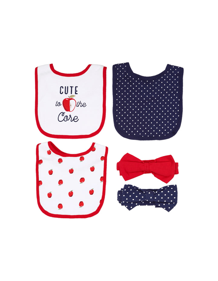 Zubaida's Adorable 5 Pcs Bibs & Headbands Set - Zubaidas Official™