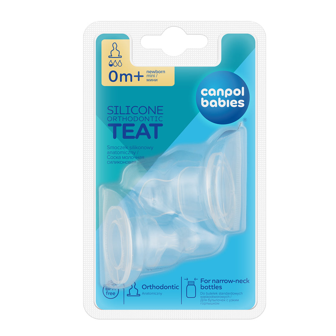 Zubaida's Canpol Babies Silicon Orthodontic Teat Mini for Narrow Neck Bottle 2 pcs - 18/124 - Zubaidas Official™