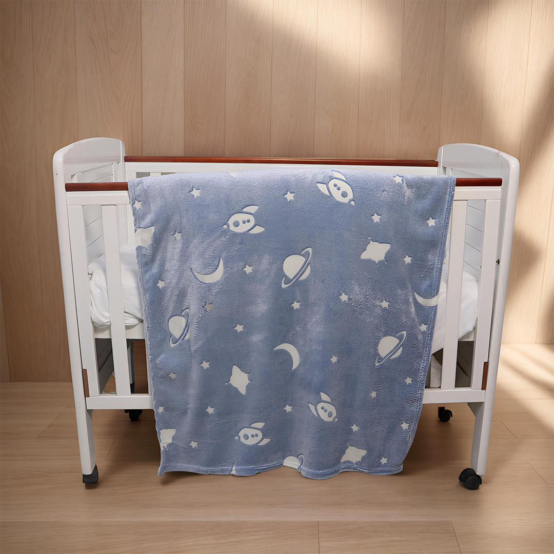 Lumina Glow In The Dark AC Blanket-Starlit Blue Kids