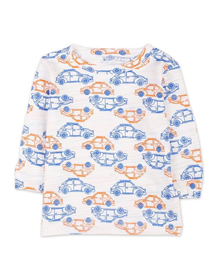 2 Pieces Dungaree Winter Suit Sets Bambies Cars Print Denim Blue at Zubaidas Pakistan’s No. 1 and most trusted baby and kids store for over 50 years