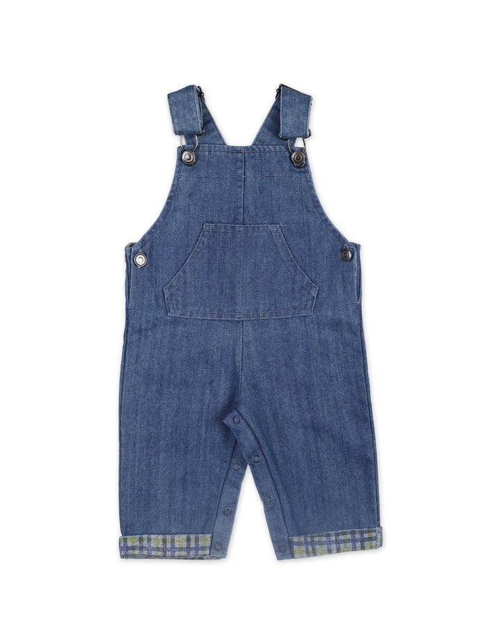 2 Pieces Dungaree Winter Suit Sets Bambies Denim Blue and Cream at Zubaidas Pakistan