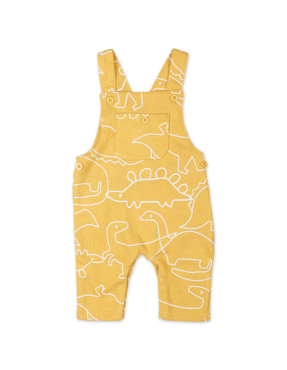 2 Pieces Dungaree Winter Suit Sets Bambies Dino Yellow at Zubaidas Pakistan