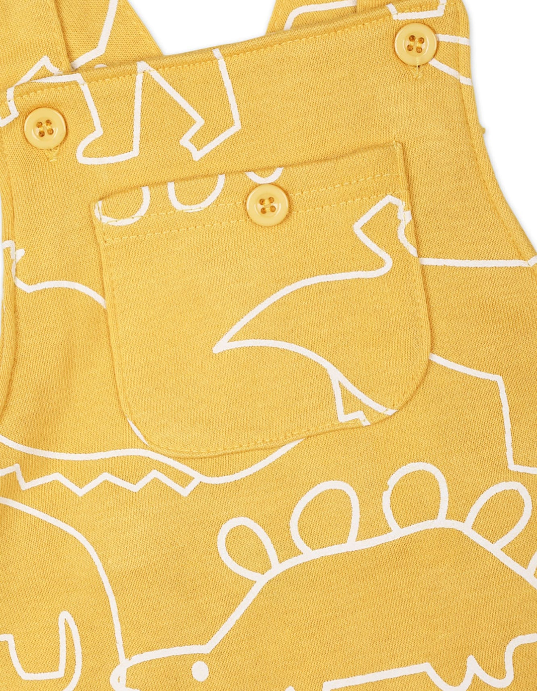 2 Pieces Dungaree Winter Suit Sets Bambies Dino Yellow at Zubaidas - Pakistan’s No 1 and most trusted baby and kids store for over 50 years