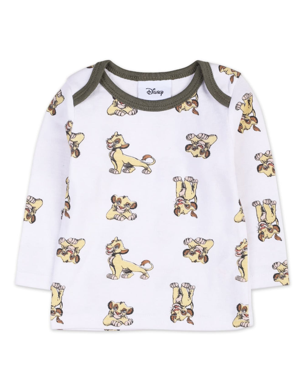 2 Pieces Dungaree Winter Suit Sets Bambies The Lion King Olive and White at Zubaidas Pakistan