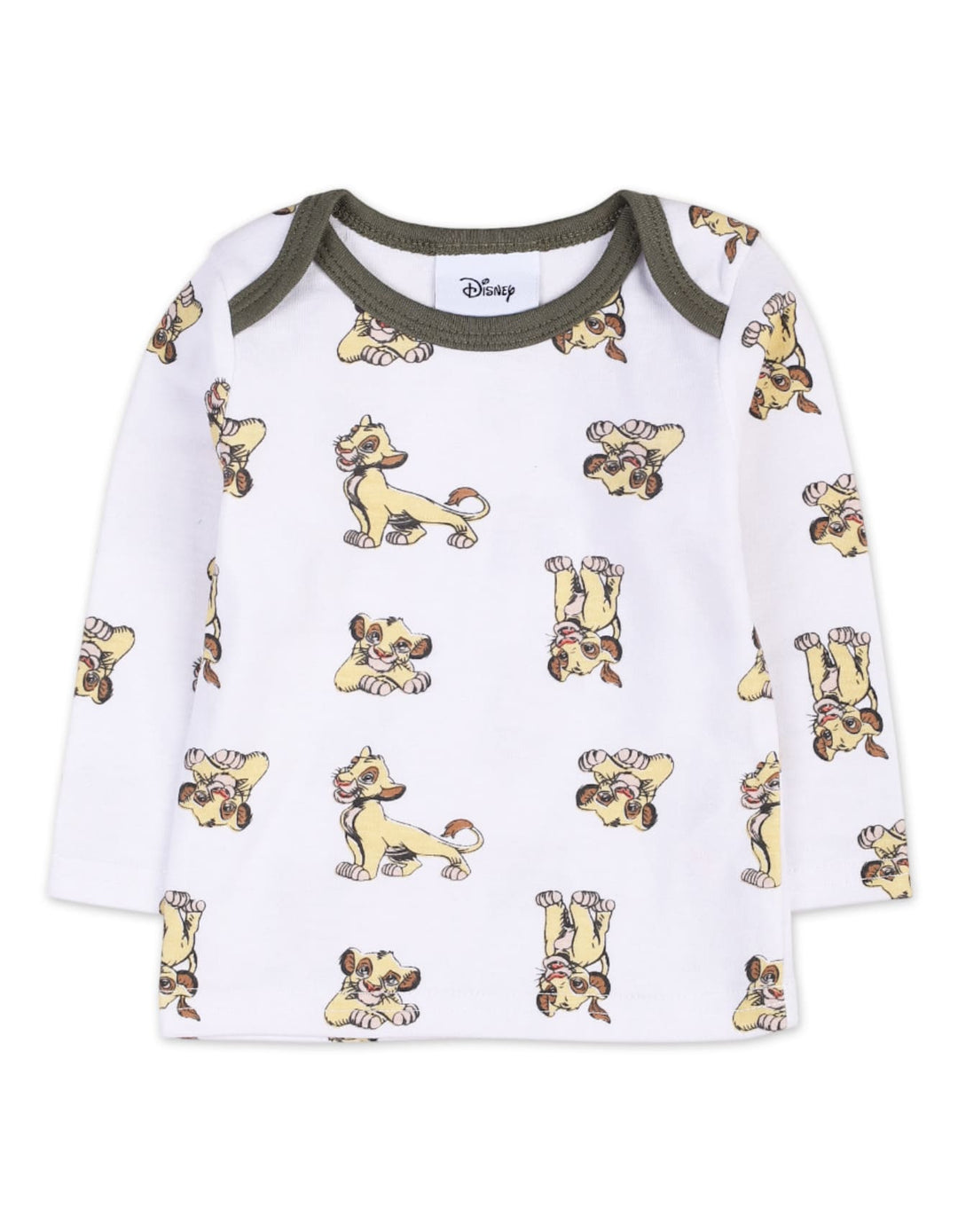 2 Pieces Dungaree Winter Suit Sets Bambies The Lion King Olive and White at Zubaidas Pakistan