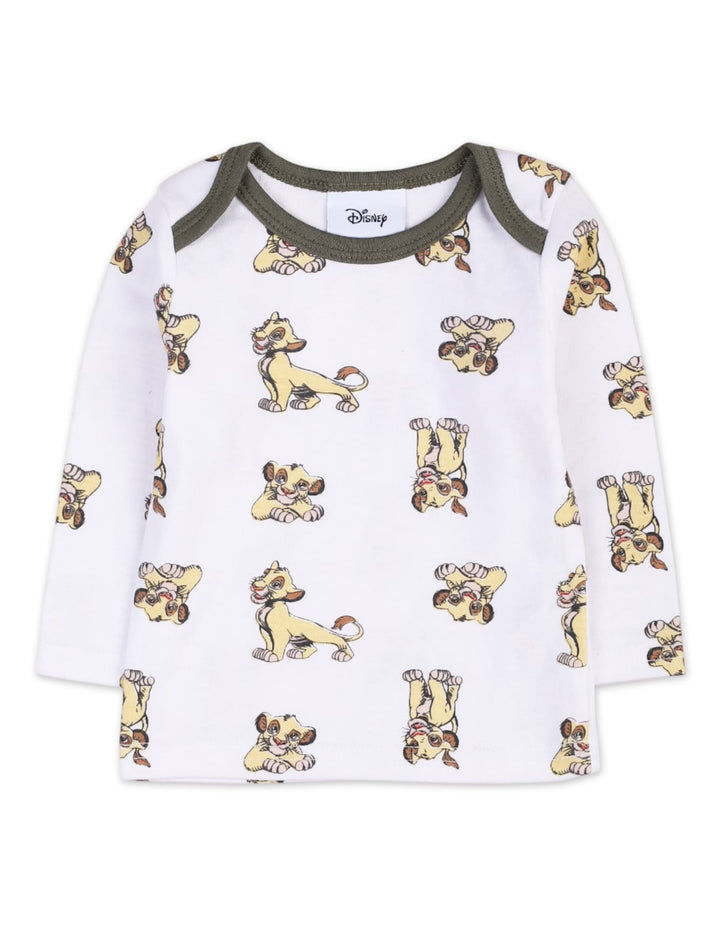 2 Pieces Dungaree Winter Suit Sets Bambies The Lion King Olive and White at Zubaidas Pakistan