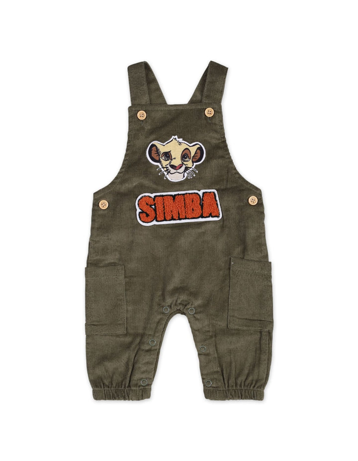 2 Pieces Dungaree Winter Suit Sets Bambies The Lion King Olive and White at Zubaidas - Pakistan's No. 1 and most trusted baby and kids store for over 50 years