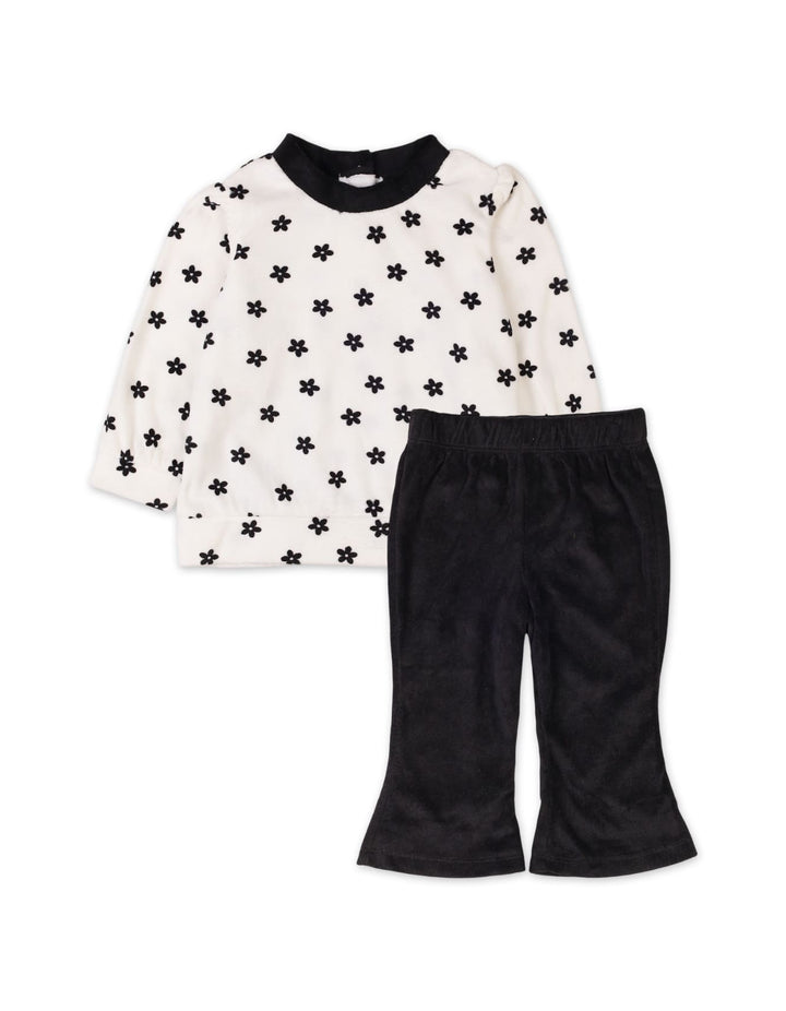 2 Pieces Winter Apparels Bambies Floral Black and White at Zubaidas