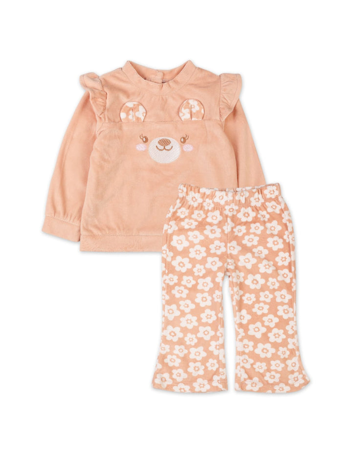 2 Pieces Winter Coordinated Sets Bambies Floral Peach at Zubaidas