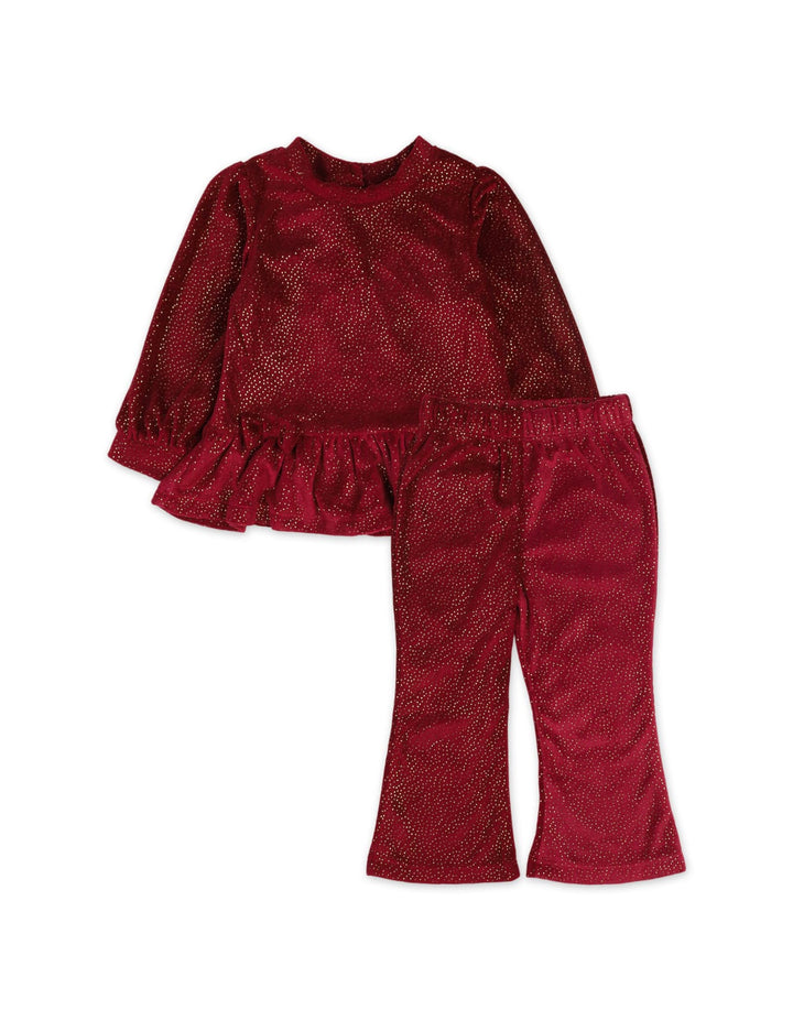 2 Pieces Winter Layette Sets Bambies Glitter Maroon at Zubaidas