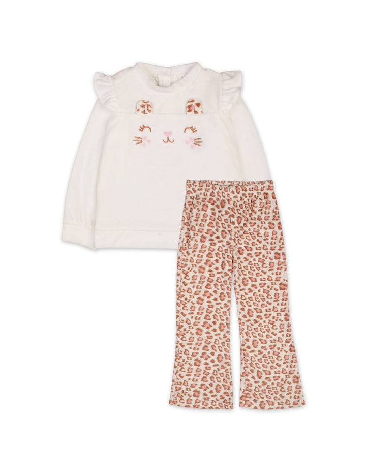 2 Pieces Winter Layette Sets Bambies Leopard Cream and Brown at Zubaidas