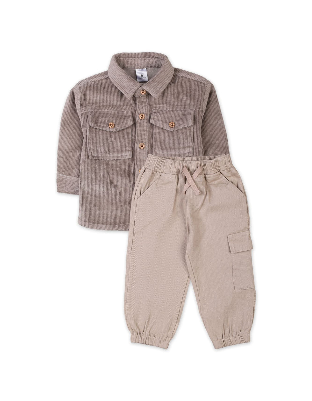 2 Pieces Winter Suit Sets Bambies Brown and Beige at Zubaidas