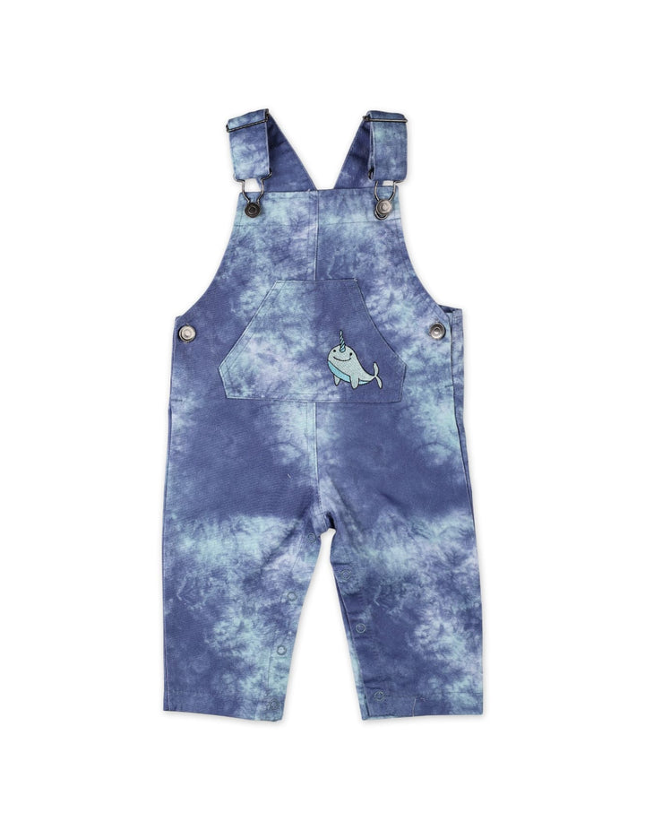 2 Pieces Winter Suit Sets Bambies Dungaree Narwhal Blue at Zubaidas Official Pakistan