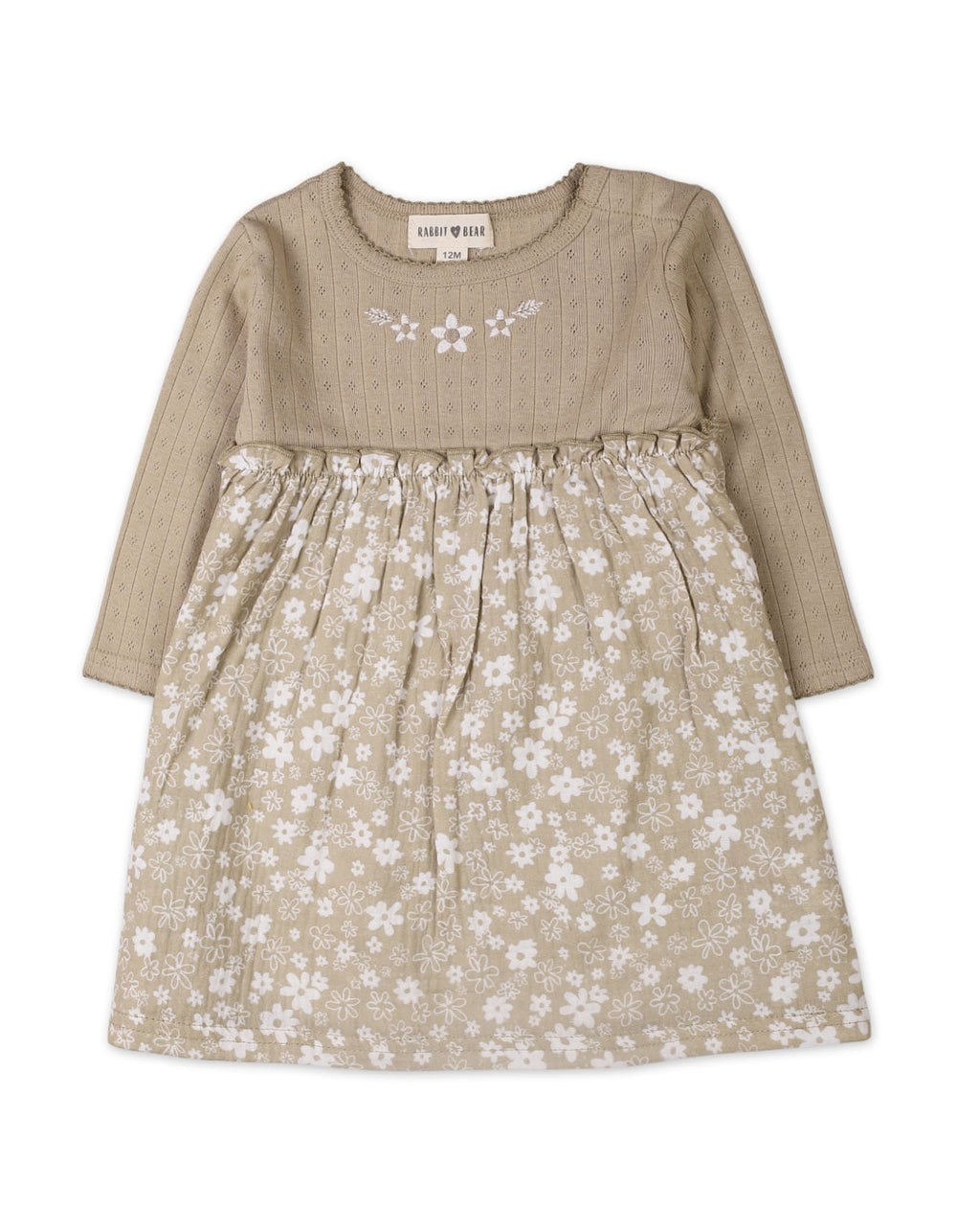 2 Pieces Winter Suit Sets Bambies Floral Beige at Zubaidas Pakistan