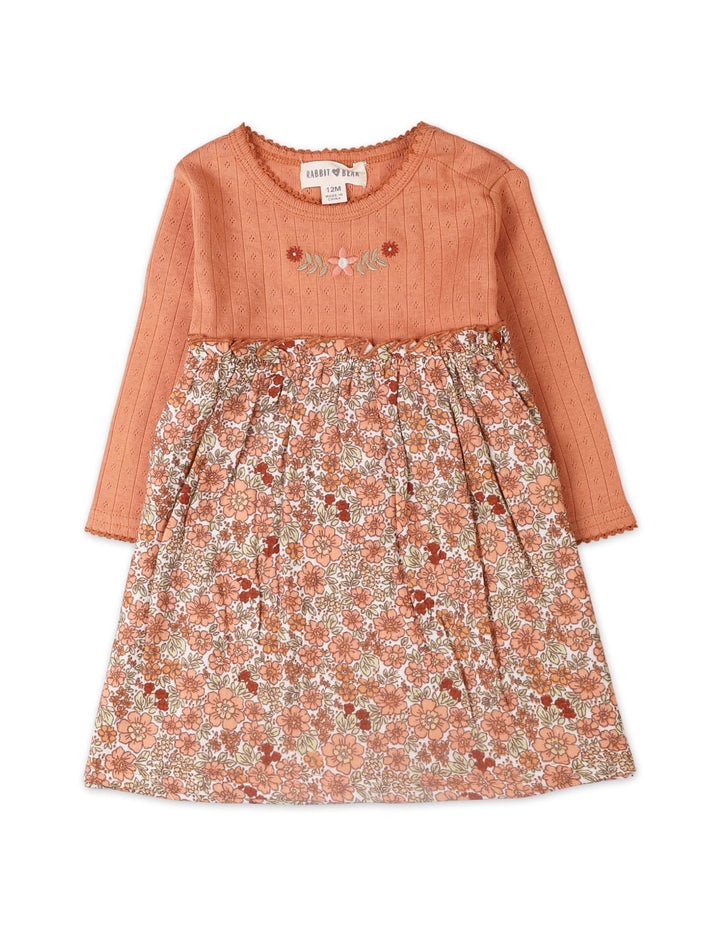 2 Pieces Winter Suit Sets Bambies Floral Peach at Zubaidas Pakistan