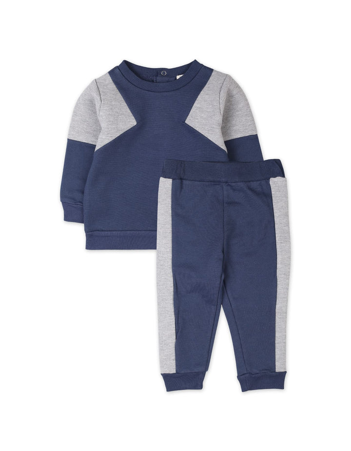 2 Pieces Winter Suit Sets Bambies Navy and Light Grey at Zubaidas