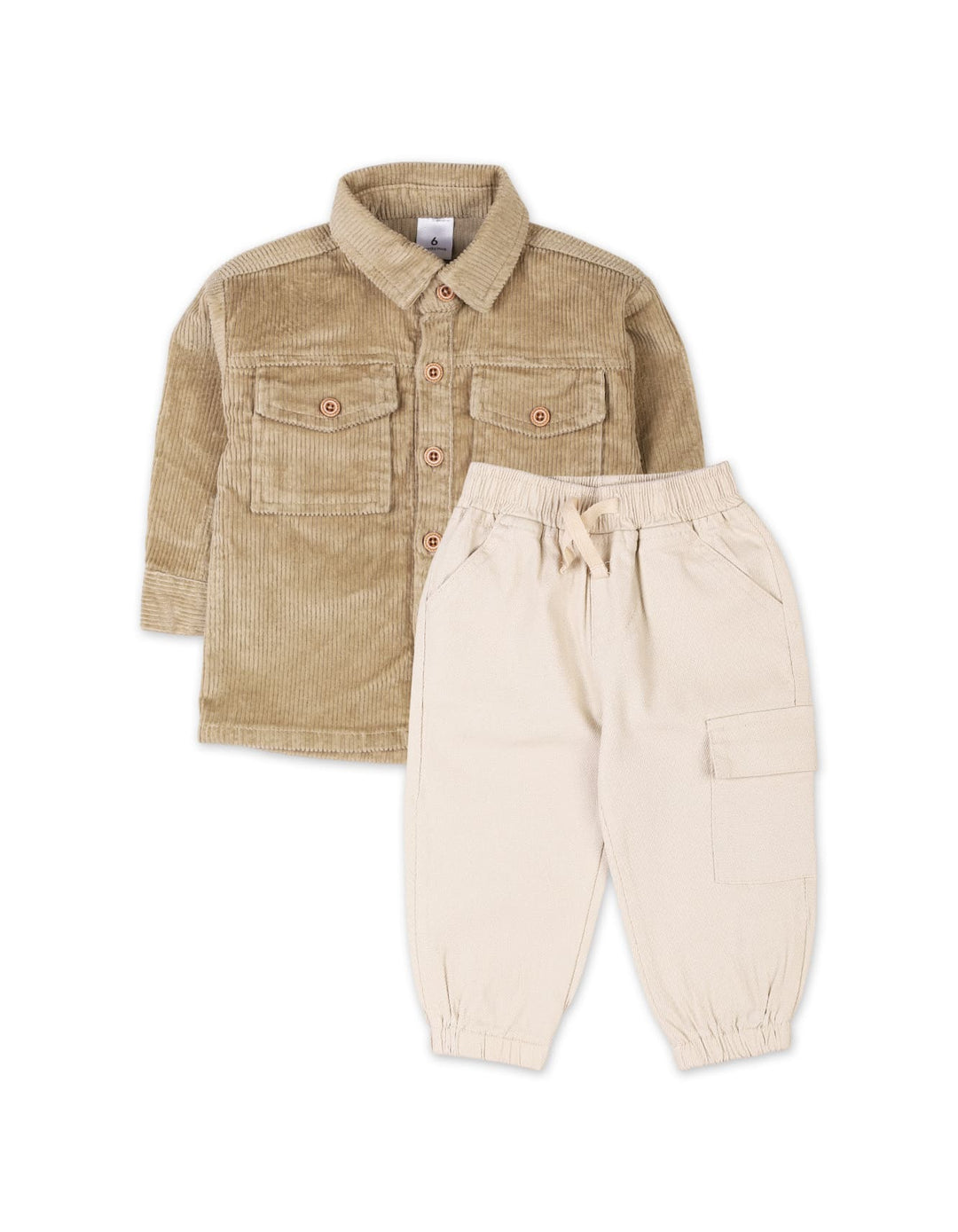 2 Pieces Winter Suit Sets Bambies Oatmeal and Cream at Zubaidas