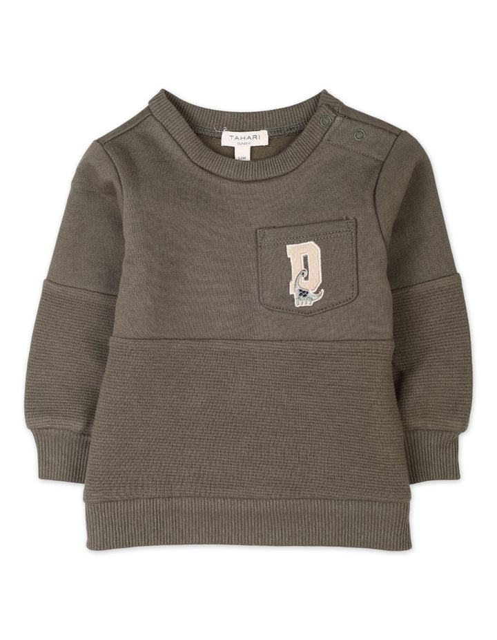 2 Pieces Winter Suit Sets Bambies Olive Green at Zubaidas Pakistan