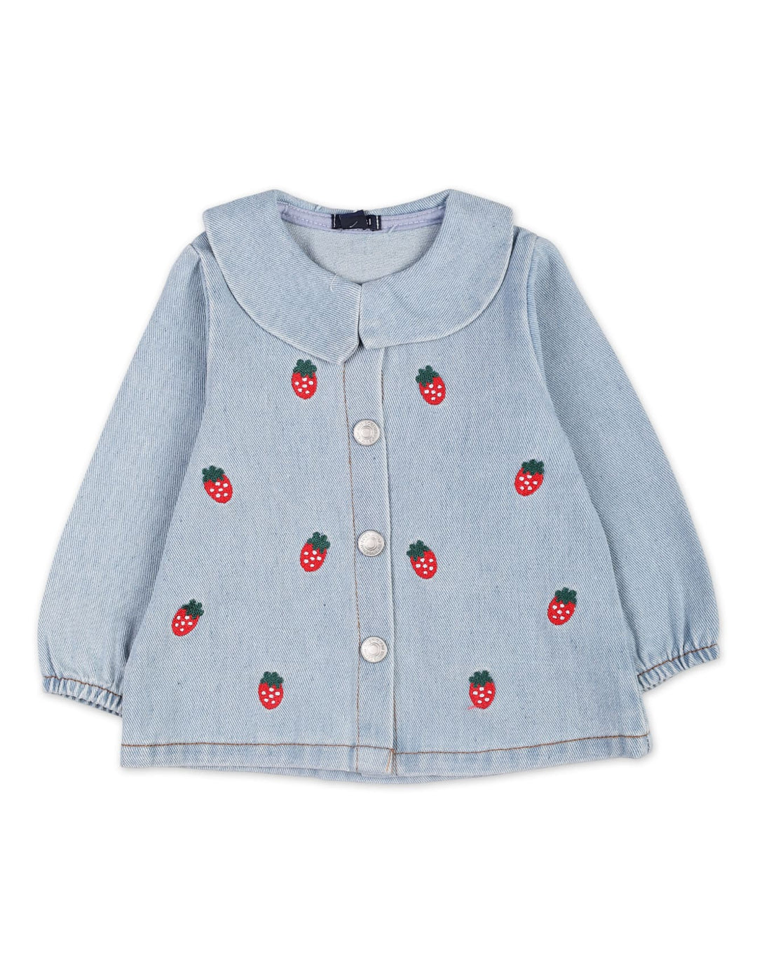 2 Pieces Winter Suit Sets Bambies Strawberries Denim at Zubaidas Pakistan