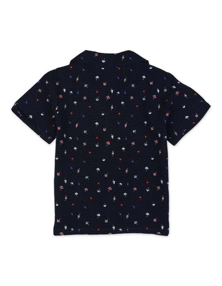 Zubaida's Vibrant "Rainy Day Charm" Button-Down Shirt - Zubaidas Official™