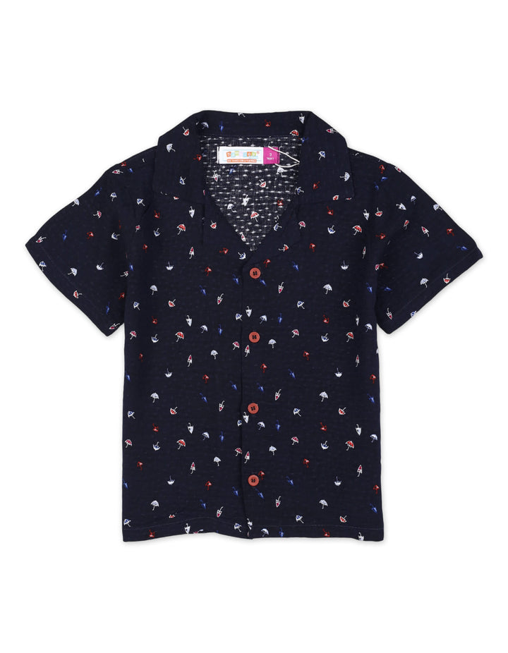 Zubaida's Vibrant "Rainy Day Charm" Button-Down Shirt - Zubaidas Official™