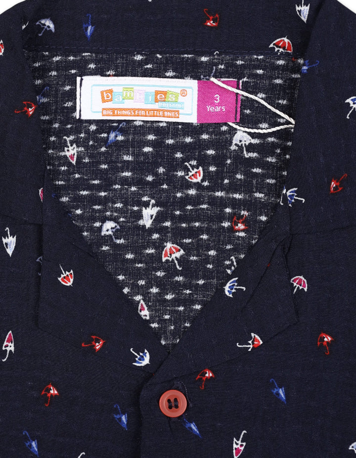 Zubaida's Vibrant "Rainy Day Charm" Button-Down Shirt - Zubaidas Official™