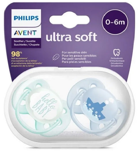 Philips Avent 0-6M Ultra Soft Pacifier (SCF222/01)