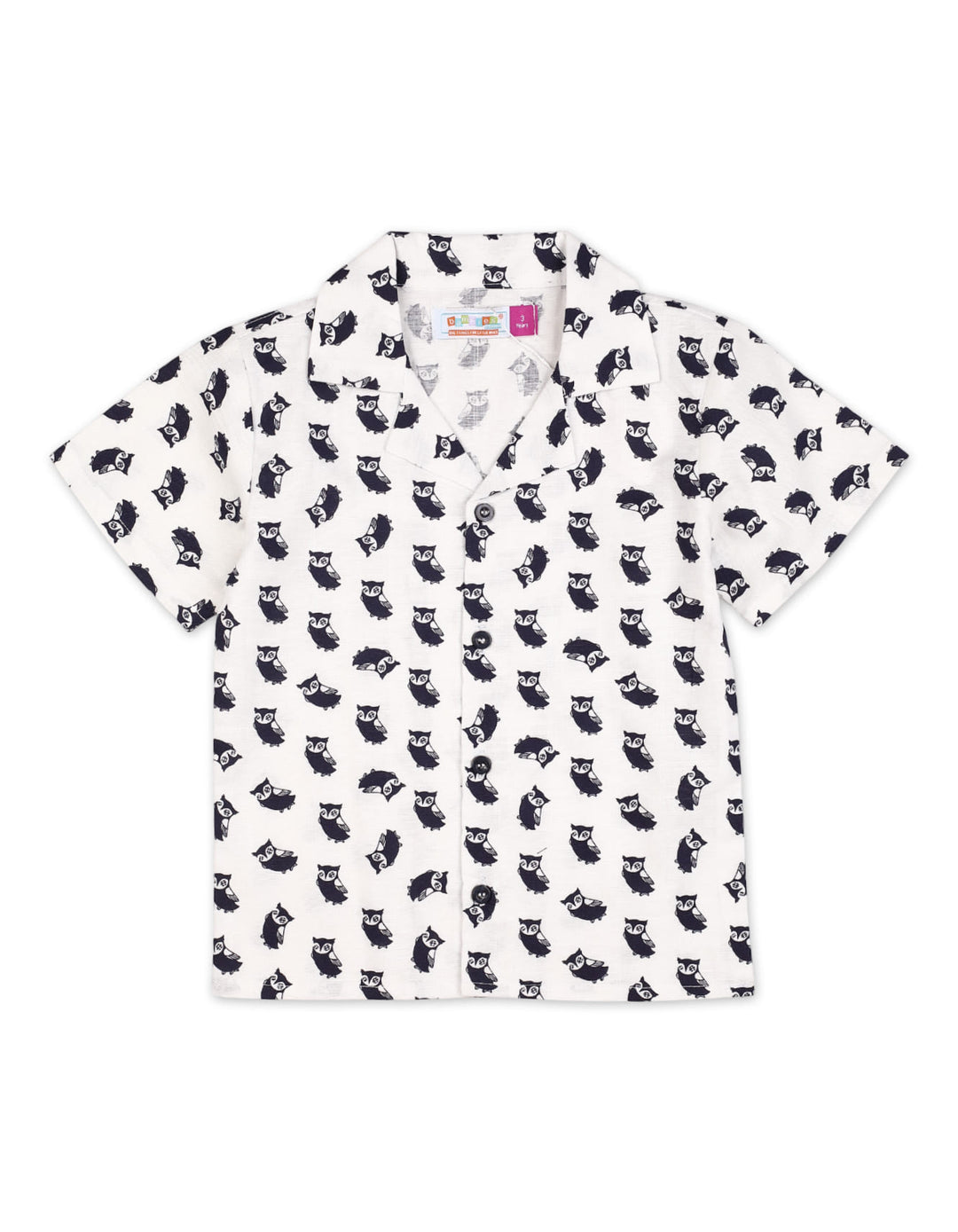 Zubaida's Vibrant "Wise Owls" Button-Down Shirt - Zubaidas Official™