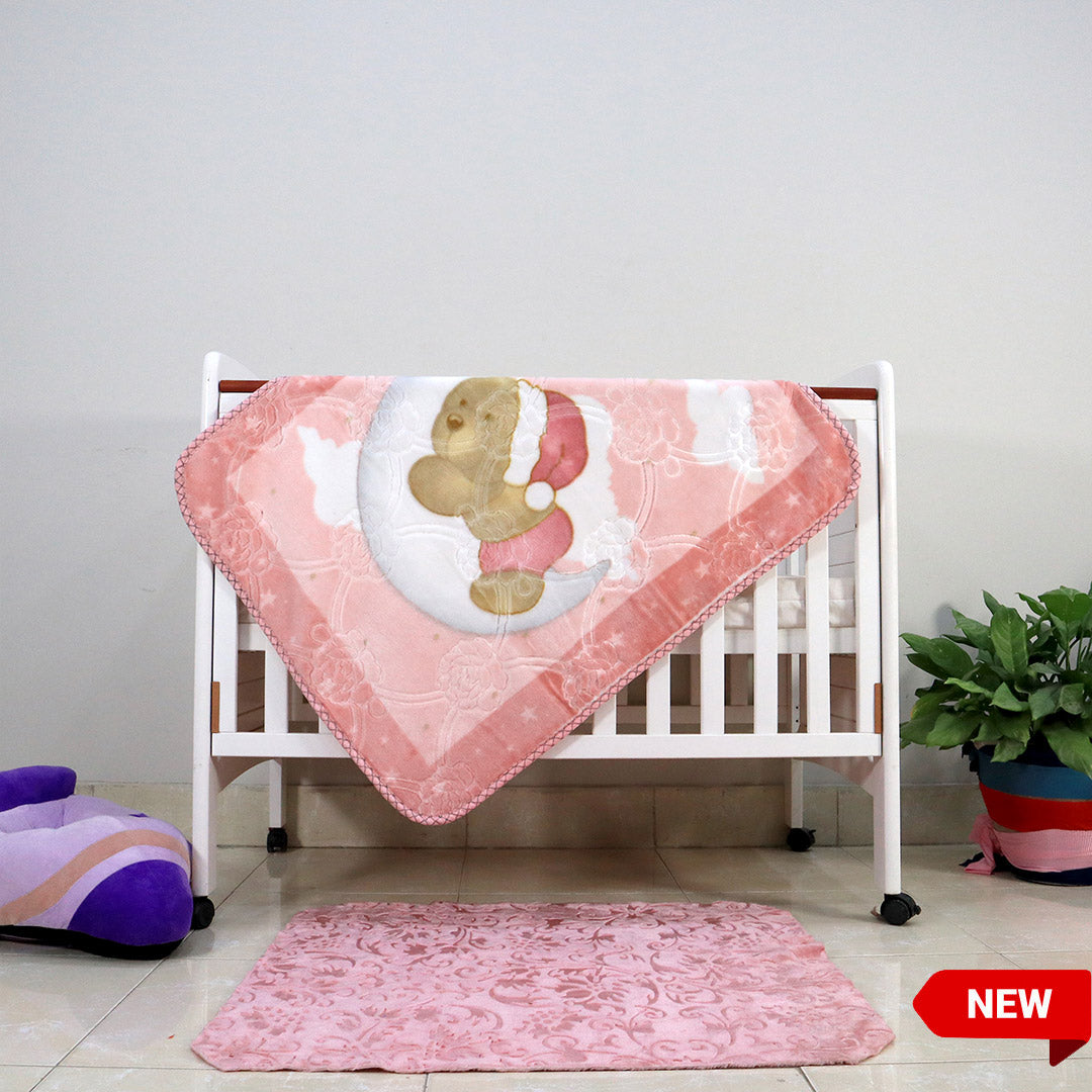 Kitten Cot Cloudy Baby Blanket Berry Bliss