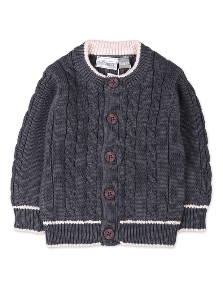 3 Pieces Infants Knitted Winter Clothes Bambies Dark Grey at Zubaidas Pakistan
