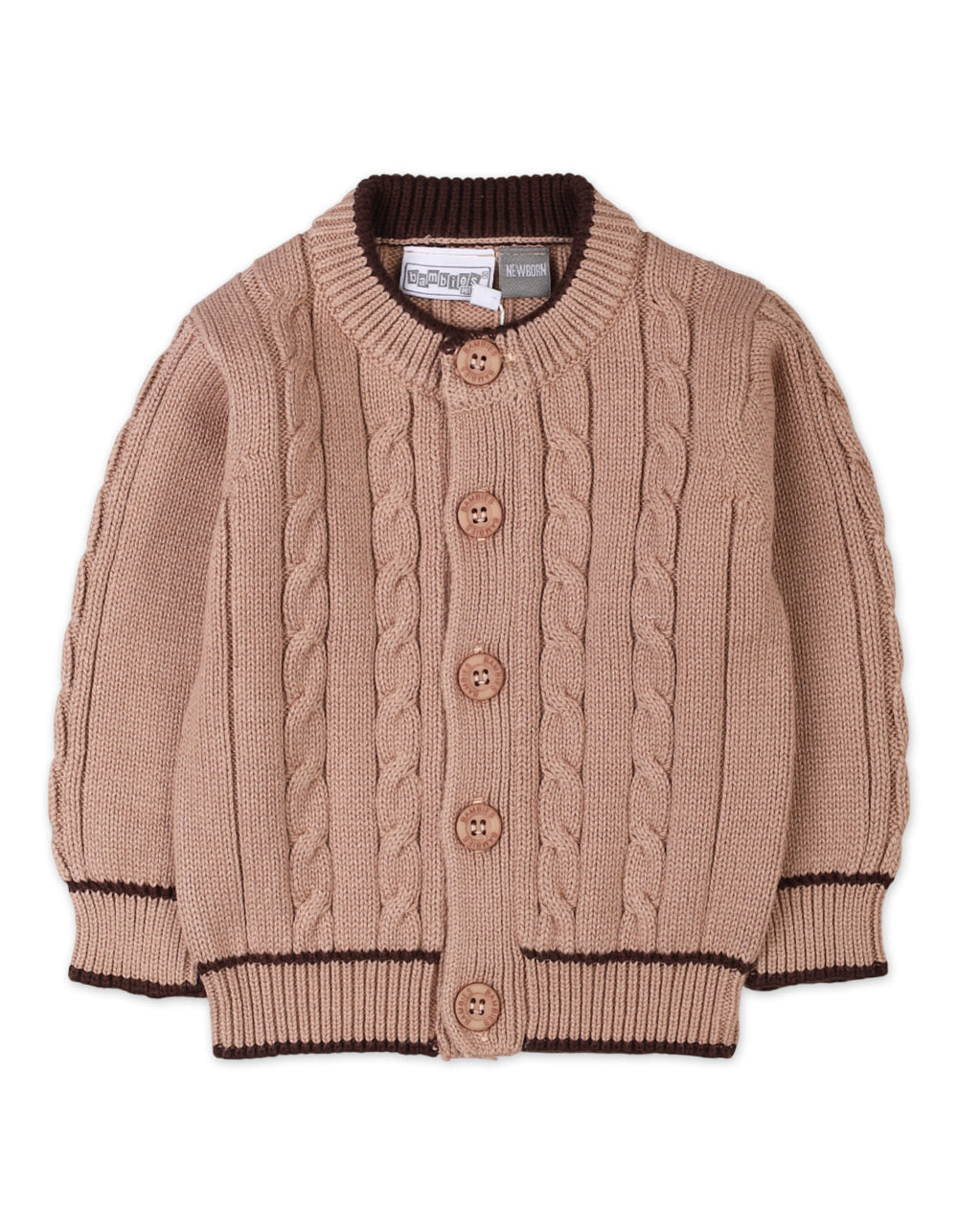 3 Pieces Infants Knitted Winter Suit Bambies Light Brown at Zubaidas Pakistan