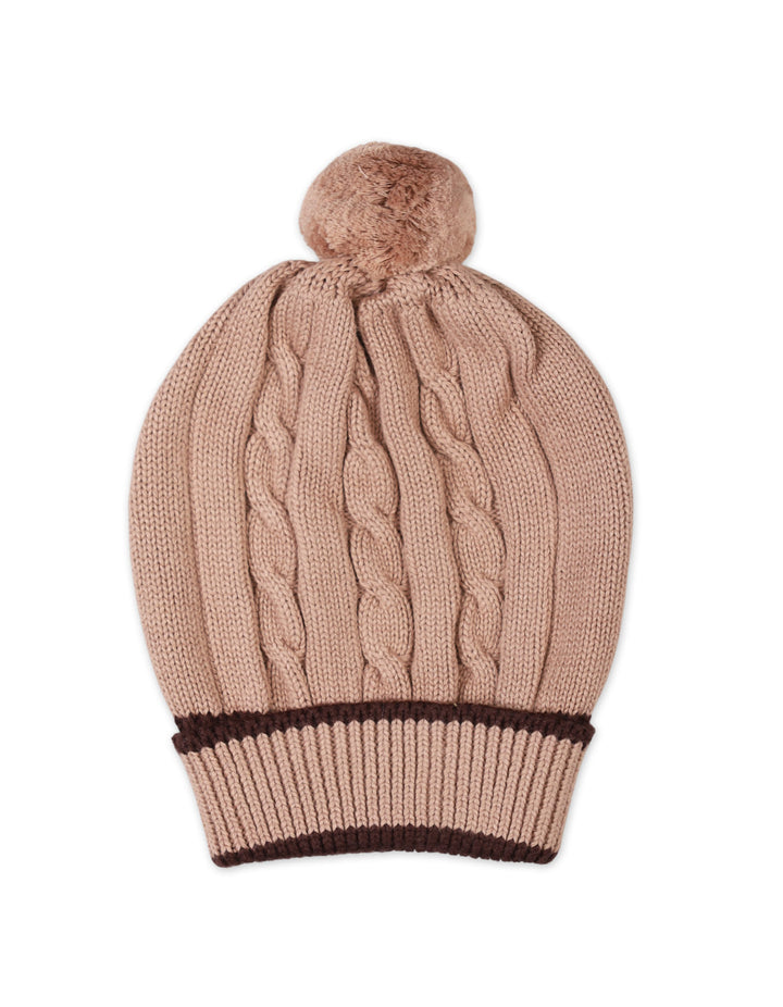 3 Pieces Infants Knitted Winter Suit Bambies Light Brown at Zubaidas Online Baby Store Pakistan