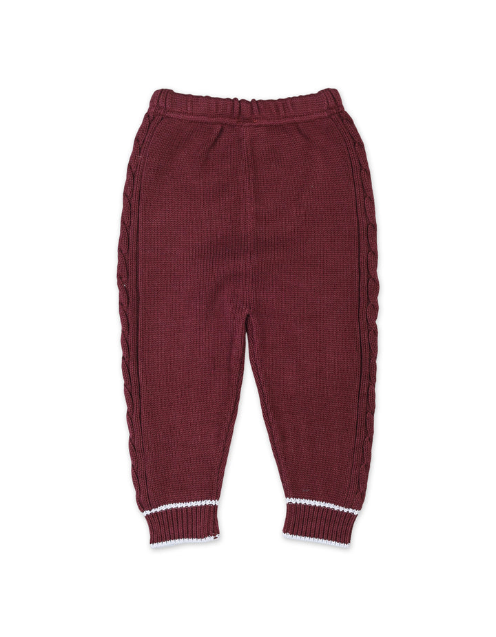 3 Pieces Newborn Knitted Winter Clothes Bambies Burgundy at Zubaidas Official Pakistan