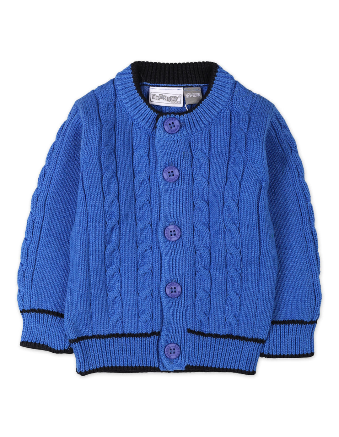 3 Pieces Newborn Knitted Winter Clothes Bambies Royal Blue at Zubaidas Pakistan