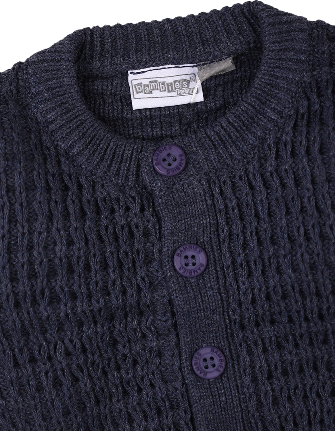 3 Pieces Newborn Knitted Winter Suit Bambies Navy Blue at Zubaidas Best Online Baby Store in Pakistan