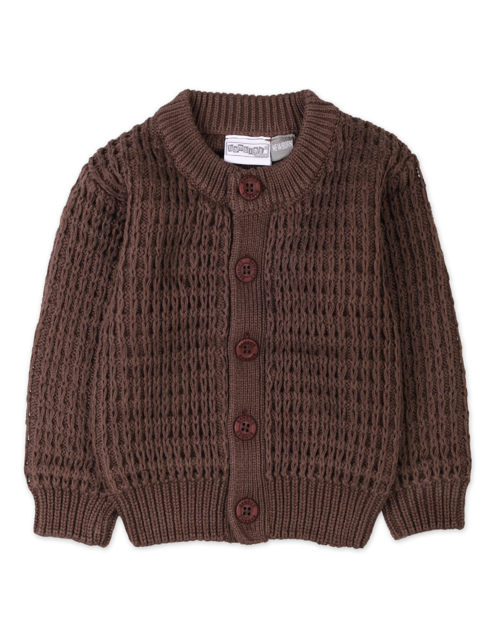 3 Pieces Newborns Knitted Winter Suit Bambies Brown at Zubaidas Pakistan