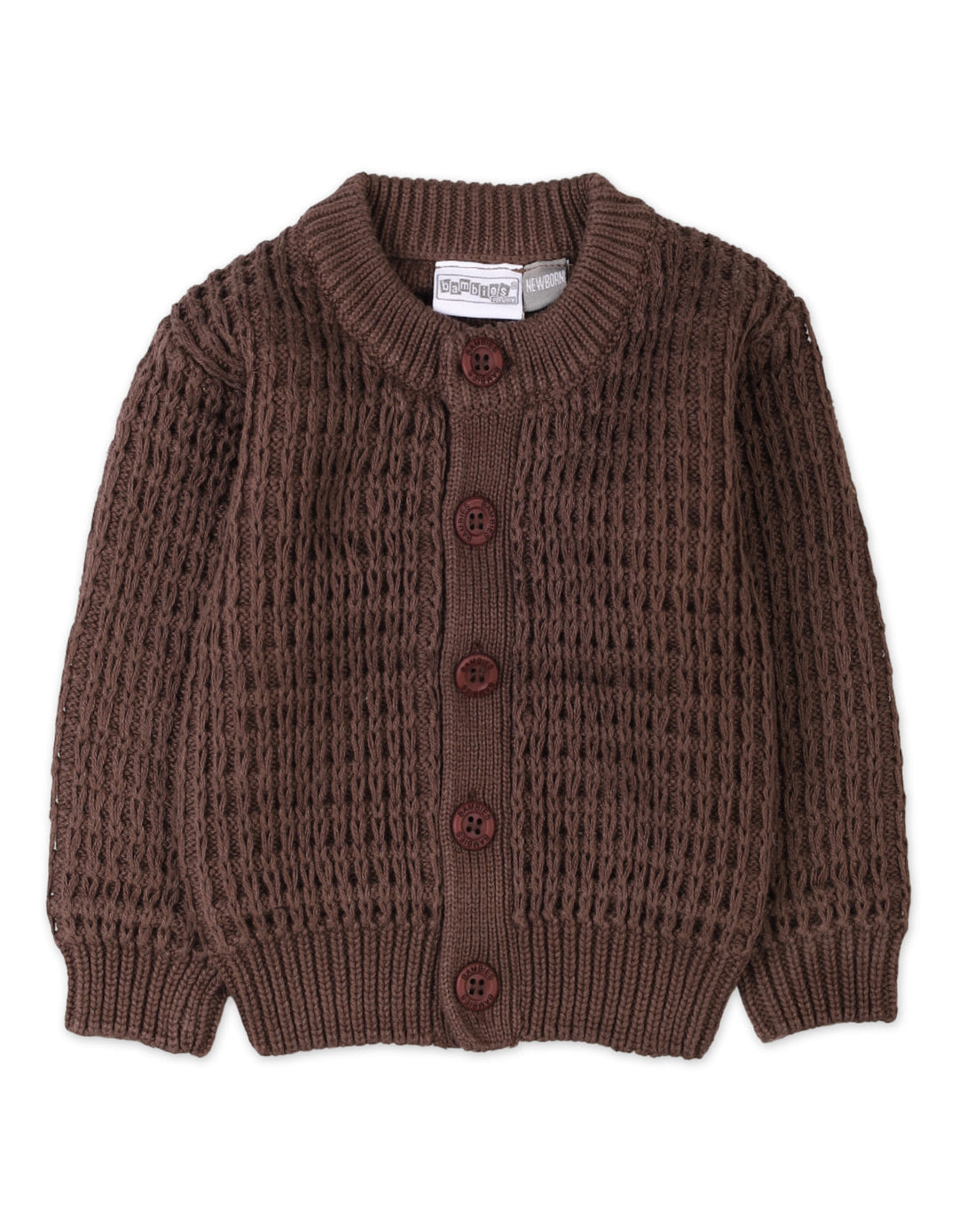 3 Pieces Newborns Knitted Winter Suit Bambies Brown at Zubaidas Pakistan