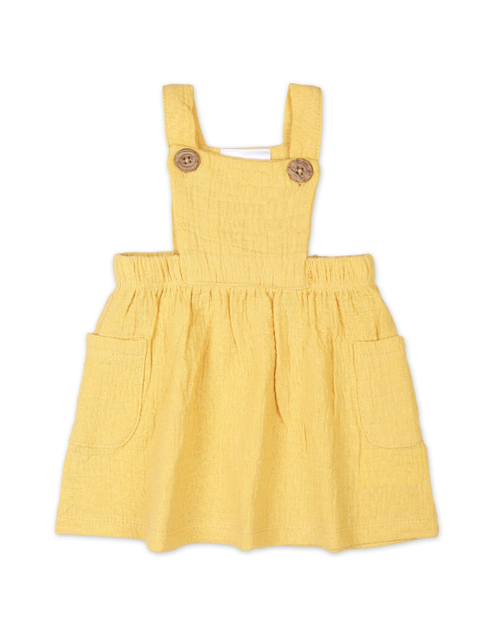 3 Pieces Winter Pinafore Dress Set Bambies Yellow at Zubaidas - Pakistan’s No 1 and most trusted baby and kids store for over 50 years