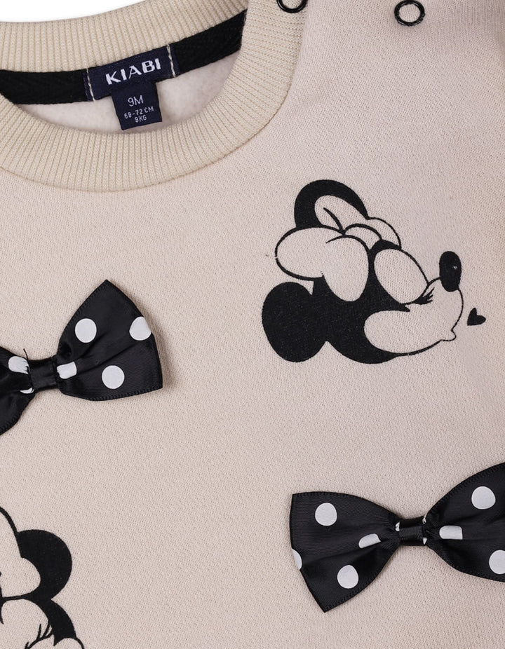 3 Pieces Winter Suit Sets Bambies Minnie Black and Beige at Zubaidas  - Pakistan’s No. 1 and most trusted baby and kids store for over 50 years