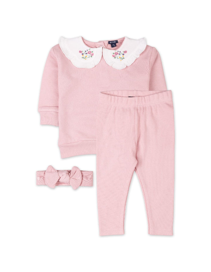 3 Pieces Winter Suit Sets Bambies Pink at Zubaidas