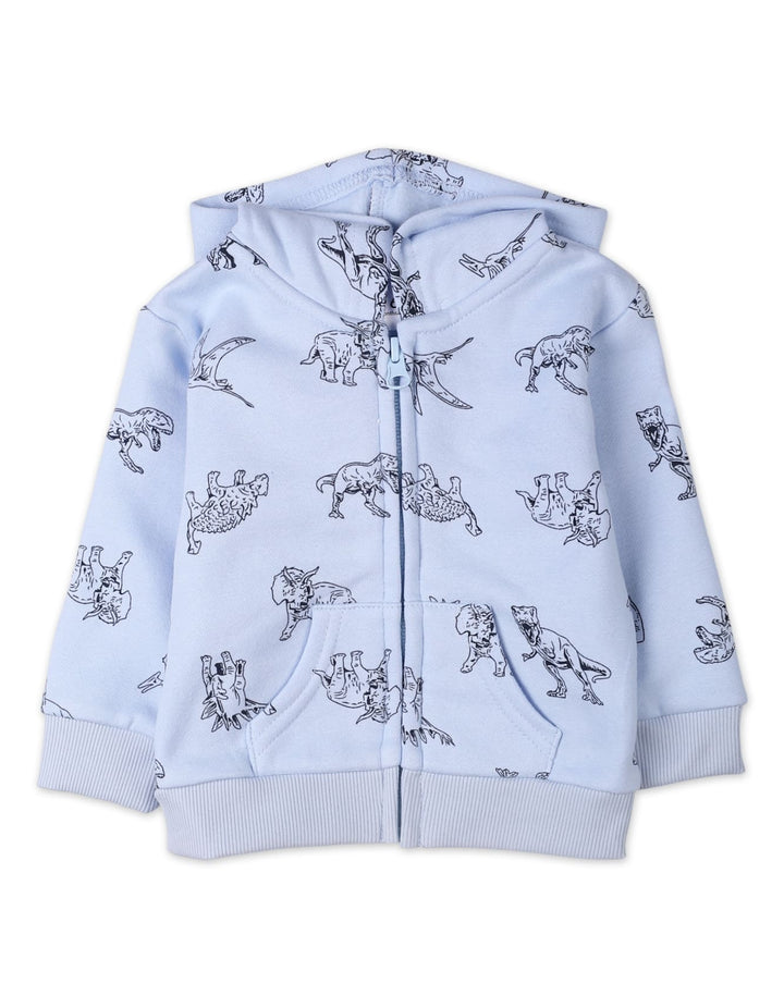 3 Pieces Winter Wear Bambies Dino Light Blue and Navy at Zubaidas Official Pakistan