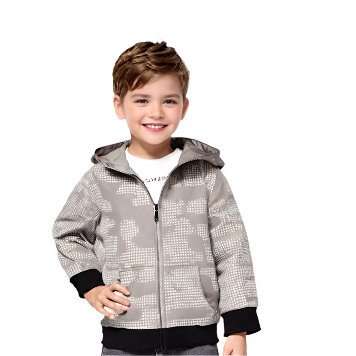 Zubaida's Zipper Hoodie Gray for Boys